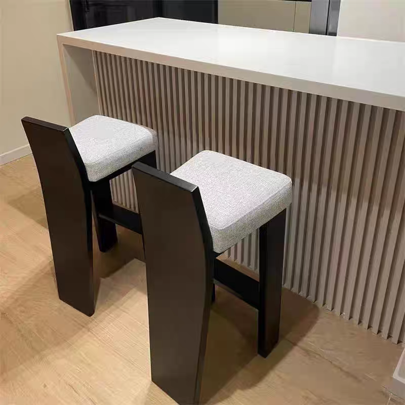 Taburetes de Bar minimalistas con patas de madera, taburetes de Bar de cocina resistentes, únicos y nórdicos, muebles para el hogar modernos de diseño blanco Sedie Da Pranzo