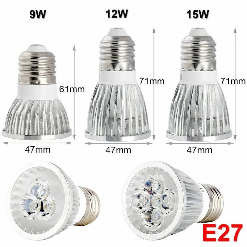 LED Lampada 9W 12W 15W GU10 MR16 E27 E14 Led-lampe 85-265V Led-strahler Warm/Netural/Kaltweiß LED lampe 110V 220V Für Zuhause