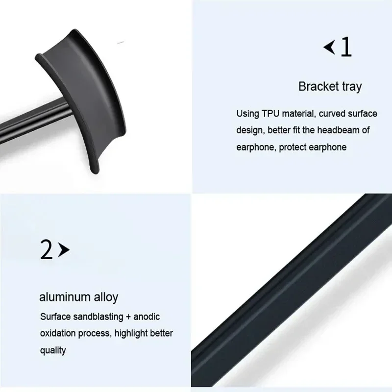 Desktop Kopfhörer Halter Stehen Einfache Kopfhörer Lagerung Rack für P47 P9 Pro Max Sony AirPods Max Headset Paar Halterung Basis