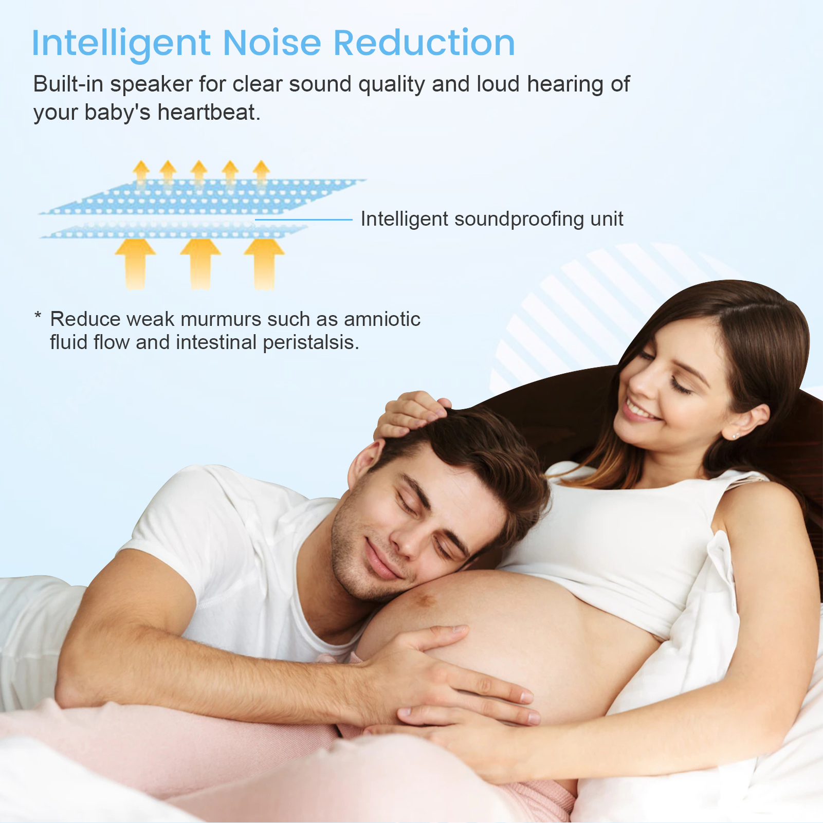 Detector de ritmo cardíaco de bebé con ultrasonido de 3MHz, Monitor ultrasónico de latido del corazón para bebé, Monitor Fetal, estetoscopio Doppler para embarazo