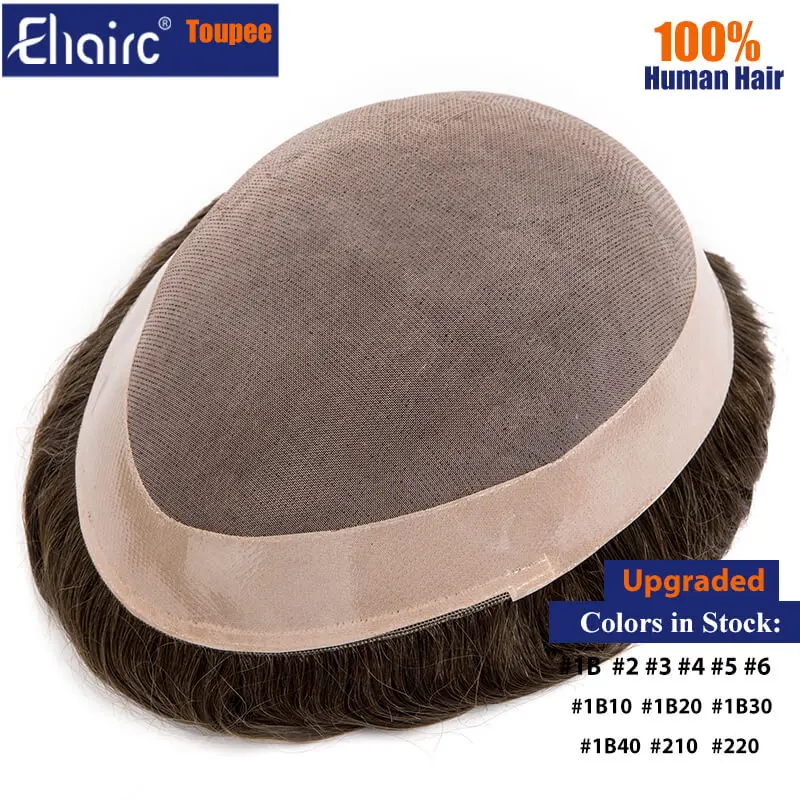 Prótese capilar masculina mono peruca de cabelo natural para homens 6 "prótese de cabelo humano masculino para homens peruca durável peruca