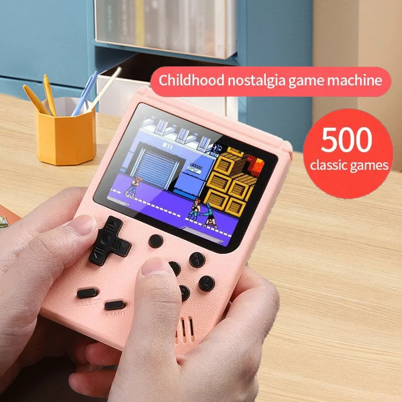 Mini console portatile classica 400 in uno per bambini e studenti, console di gioco portatile macaron nostalgica