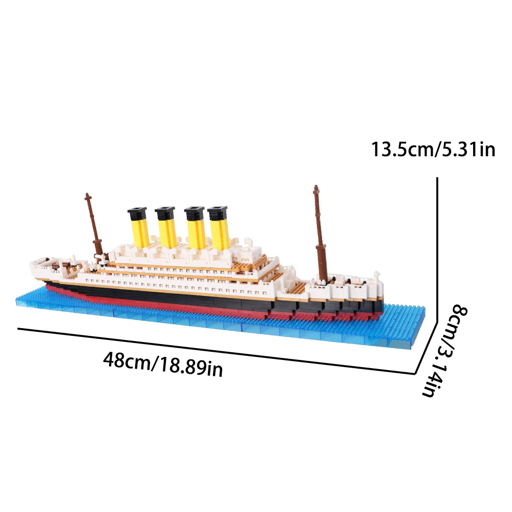Building block assembly toy Titanic giant boy girl puzzle cruise ship model