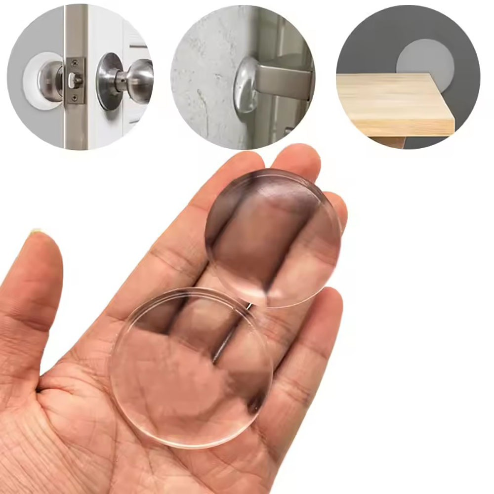 6pcs Silicone Door Stopper Stickers Mute Anti-Shock Muffler Wall Protector Self-Adhesive Door Hand Bumper Protective Plug