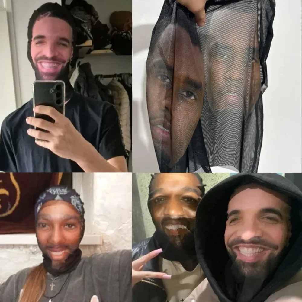 Maschere per il viso 3D realistiche per uomo Donna Maschera cosplay Passamontagna hip-hop a pieno facciale Cappello con cappuccio Copricapo per celebrità di Halloween