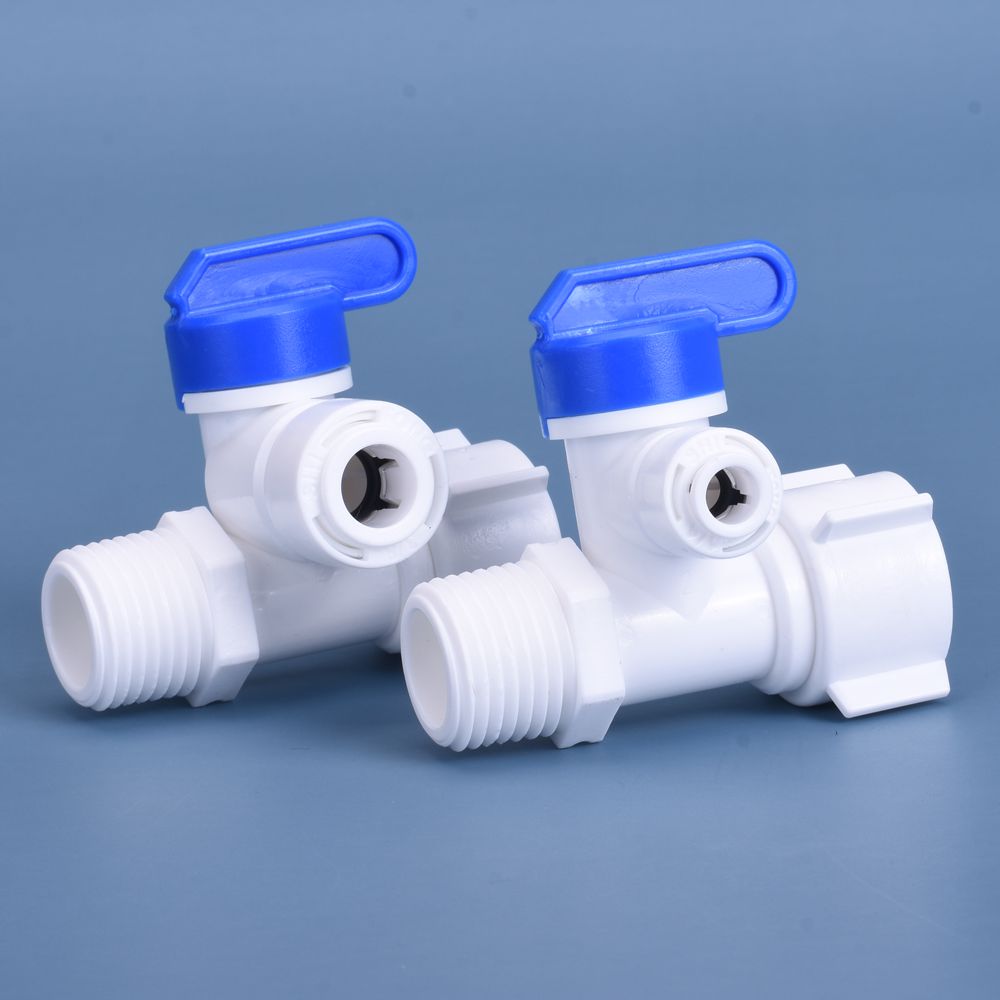 Комплект деталей системы обратного осмоса RO 1/4", 3/8", 1/2" шаровые краны с наружной/внутренней резьбой Быстроразъемные фитинги для обратной промывки в комплекте