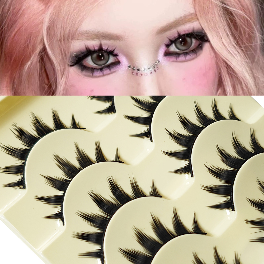 5 Париж кошачий глаз накладные ресницы длинные толстые косплей накладные ресницы для наращивания дымчатый натуральный макияж ручной работы многоразовые
