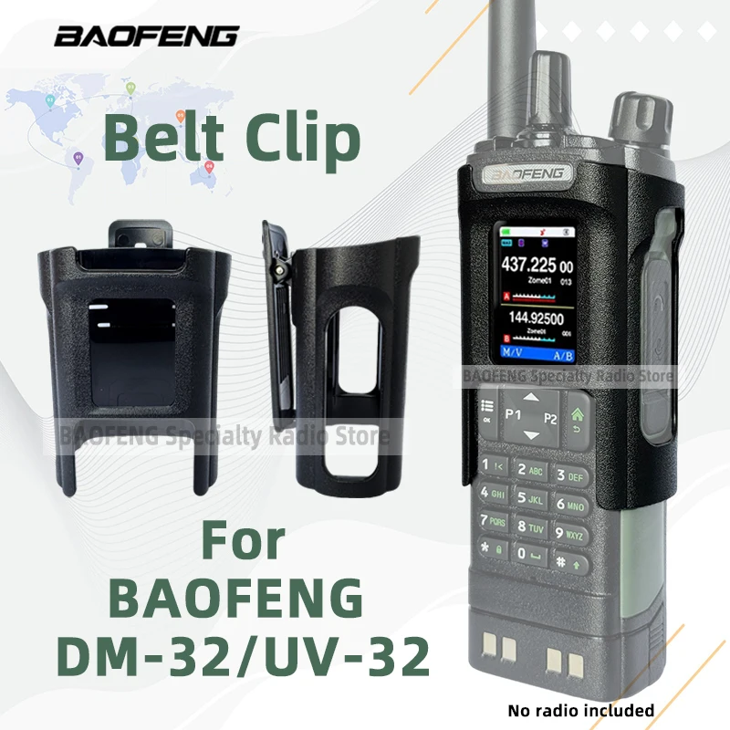 Оригинальный зажим для ремня для Baofeng DM-32/UV32, портативный чехол для рации, аксессуары, кобура с двусторонним радиолюбителем дальнего действия