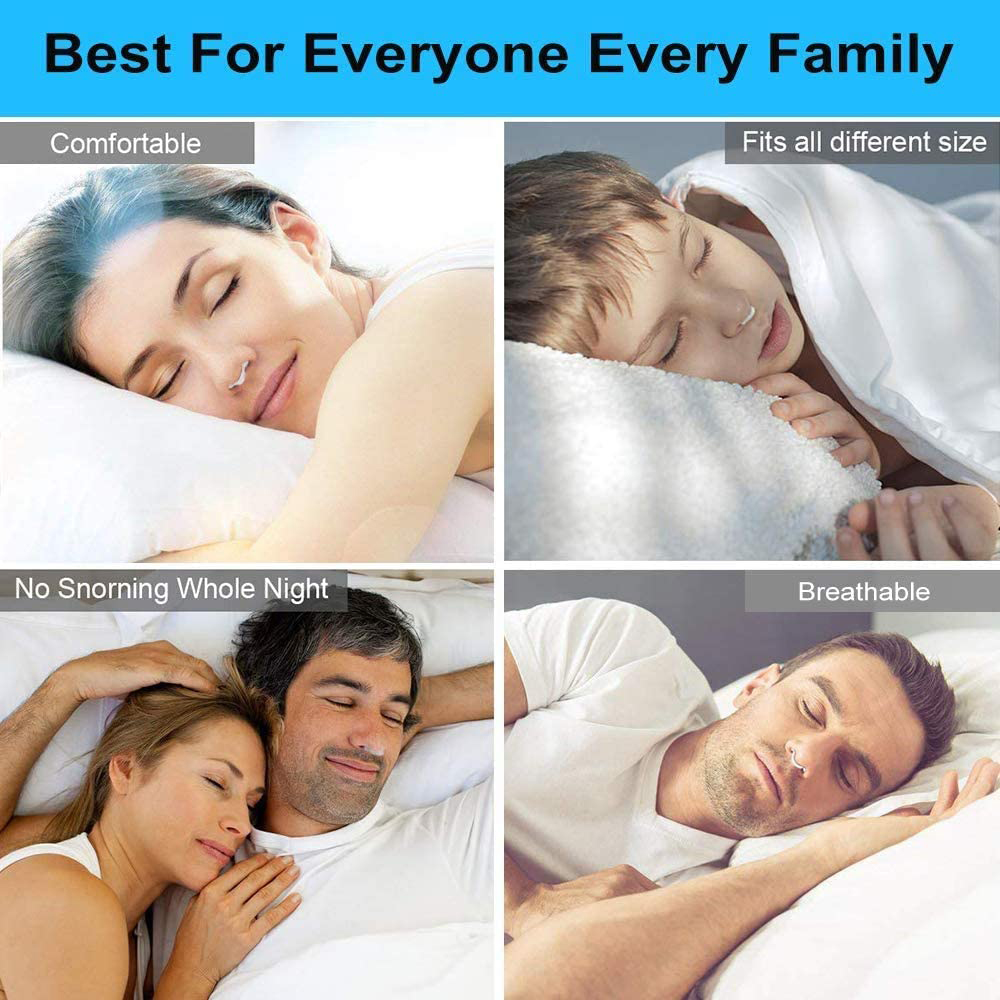 8PCS Dispositivo antirussamento in silicone Prevenire il russamento Dormire Prevenire la congestione nasale Russare Clip per il naso Facile respirare Migliorare il sonno