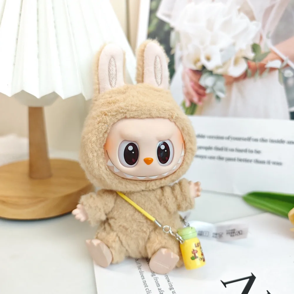 Кукольная одежда, аксессуары для кожи Kpop EXO 17 см Labubu, плюшевая кукольная одежда, чашка для воды через плечо, модель бутылки с водой