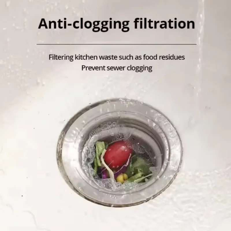 50-200 pces descartável filtro de pia de cozinha dreno de esgoto anti-bloqueio saco de lixo piscina vazamento saco de malha filtro de malha pia rede de lixo