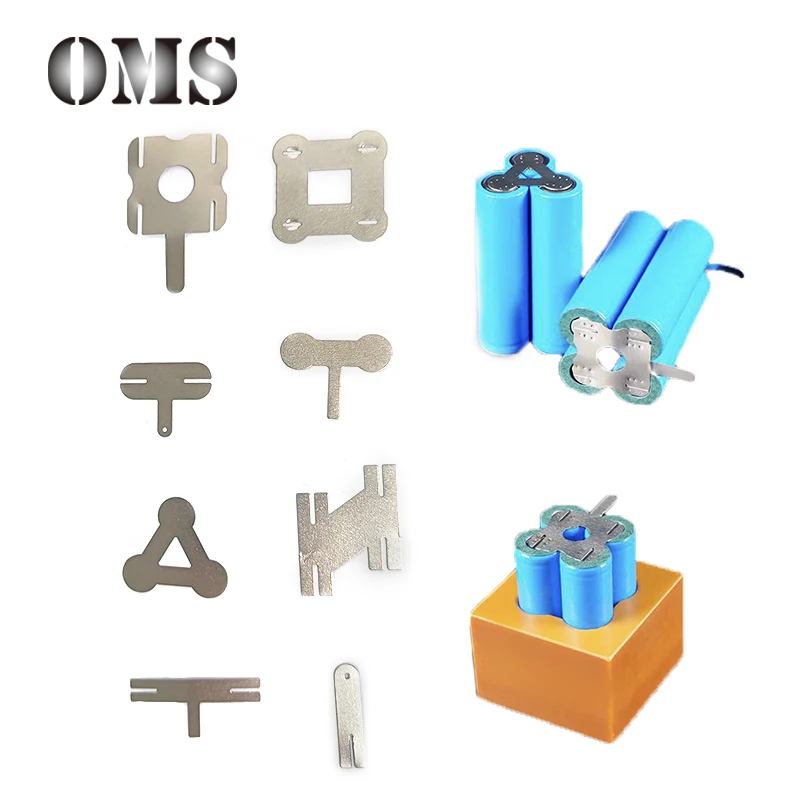 50 stücke Nickel Tab Vernickelt Stahlblech Polygonale Batterie Für 18650 Lithium-Batterien Punktschweißen Batterien Anschluss Platte
