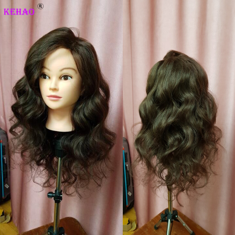 85% Echthaar Puppe Kopf Für Frisur Professionelle Ausbildung Kopf Kit Mannequin Kopf Styling Zu Praxis Heißer Curl Eisen Glätten