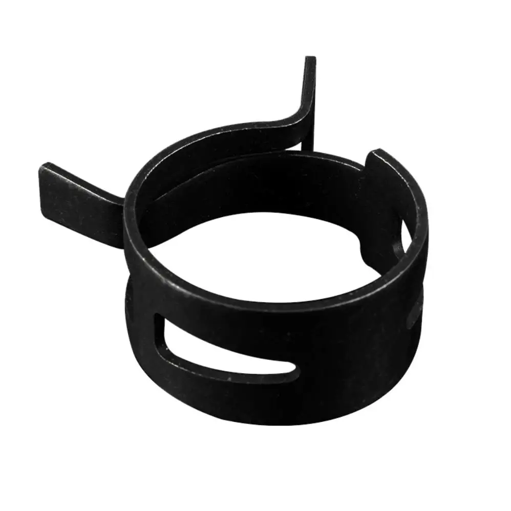 10 unids/lote negro 65MN abrazadera de manguera de resorte de pellizco de acero al manganeso 5mm-27mm hebilla de acero elástica aro de tubo de agua
