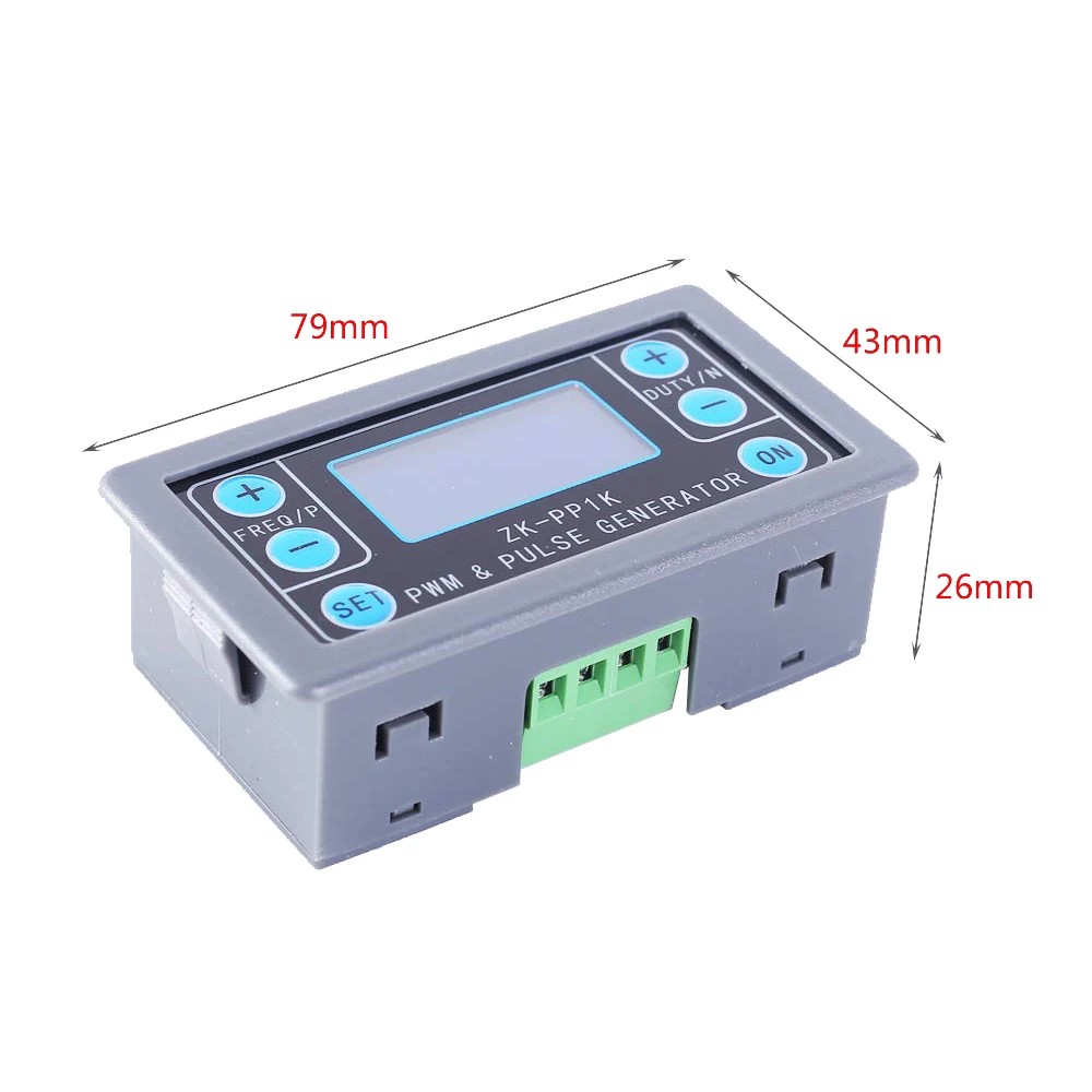 Generador de señal de modo Dual ZK-PP1K LCD PWM 1 canal 1Hz-150KHz PWM frecuencia de pulso ciclo de trabajo generador de onda cuadrada ajustable