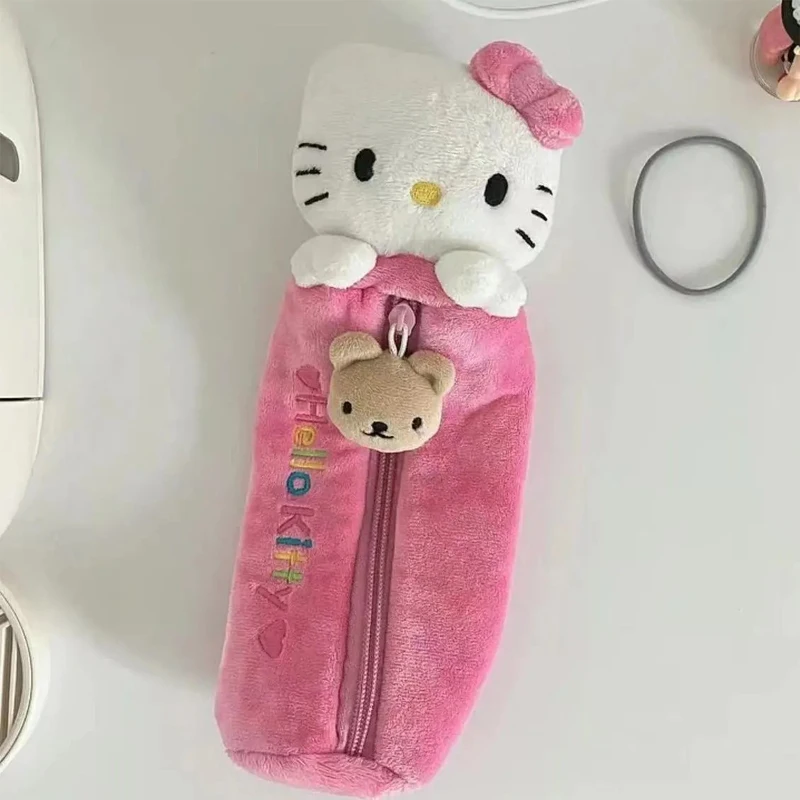 Astuccio per matite Hello Kitty rosa cartone animato Kawaii Simpatico astuccio per matite per gatti KT Forniture per cancelleria per la scuola degli studenti Regali per bambini per ragazze