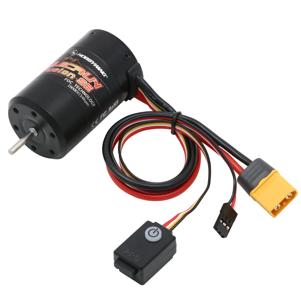 Hobbywing quicrun fusion se 1200kv/1800kv motor sem escova com sensor embutido 40a esc 2 em 1 à prova d'água para peça de carro 1/10 1/8 rc