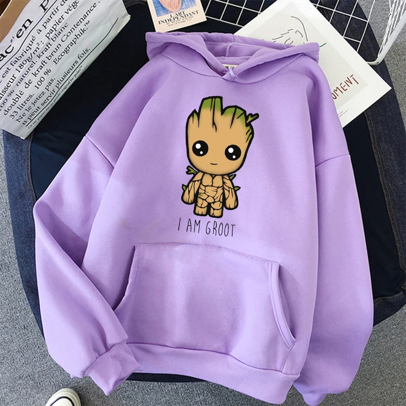 Sudaderas con capucha divertidas de Anime Groot para hombre, sudadera Unisex con estampado de héroe de película, Sudadera con capucha de alta calidad para bebé Groot, Tops con capucha de gran tamaño