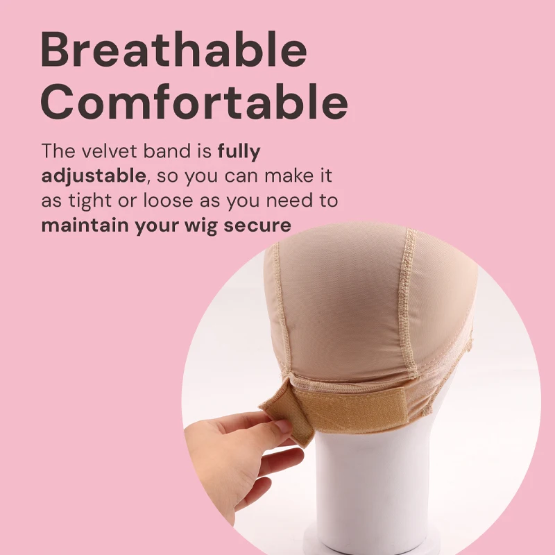 Plussign novo boné de peruca de renda com faixa de aperto renda transparente para perucas dianteiras antiderrapante u parte peruca boné para fazer perucas sem gluless hairnet