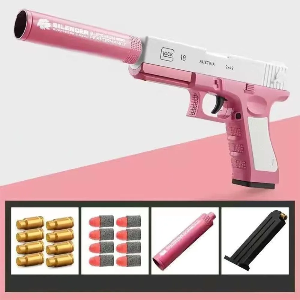 Shell Ejection Toy Gun with Soft Bullet Toy Guns for Boys Educational Model Greats Gifts for Kids Age 5+