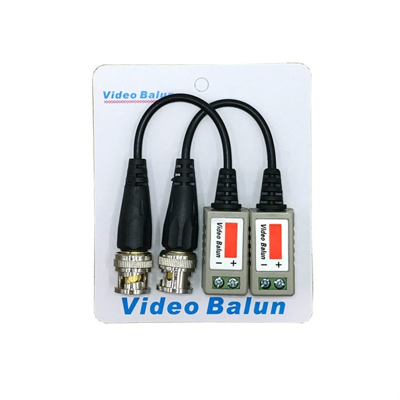 Balun Vidéo BNC Cat5, 2 Pièces (1 Paire) Torsadées,เครื่องรับส่งสัญญาณพาสซิฟ Pour Caméra De Surveillance (AHD/CVI/TVI)