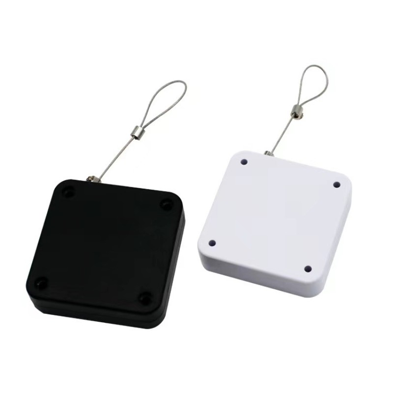 Caja de tracción antirrobo, cuerda de alambre de acero, caja de bobinado antipérdida, exhibición de supermercado, cuerda de bobinado automática retráctil