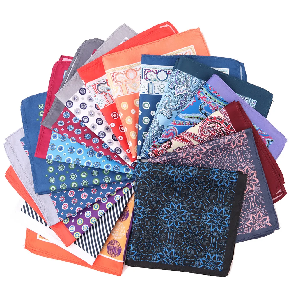 Men's Pocket Square Large Digital Printing Multi-Color Chest Handkerchief Popular Square Scarf Suit Accessory
