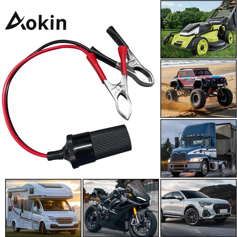 12V Auto Batterij Terminal Klem Vrouwelijke Batterijen Socket Plug Sigarettenaansteker Adapter Vrachtwagen Trailer Motorfiets Accessoires