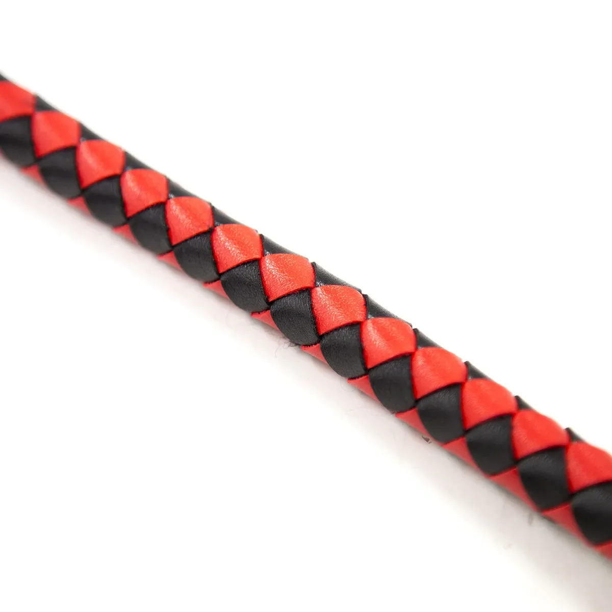 Frusta di cavallo in pelle frusta di toro 4 Plait Bullwhip scelta di colori bianco o rosso