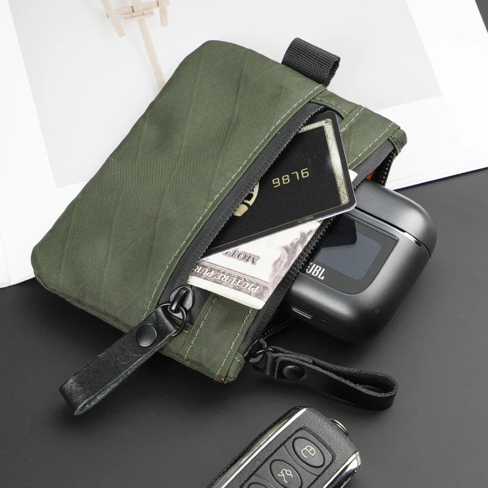 X-Pac Zip Pouch RFID-Blocking Cash and Card Wallet - Made With Carbon Neutral Weatherproof Fabrics, YKK Zipper, Black