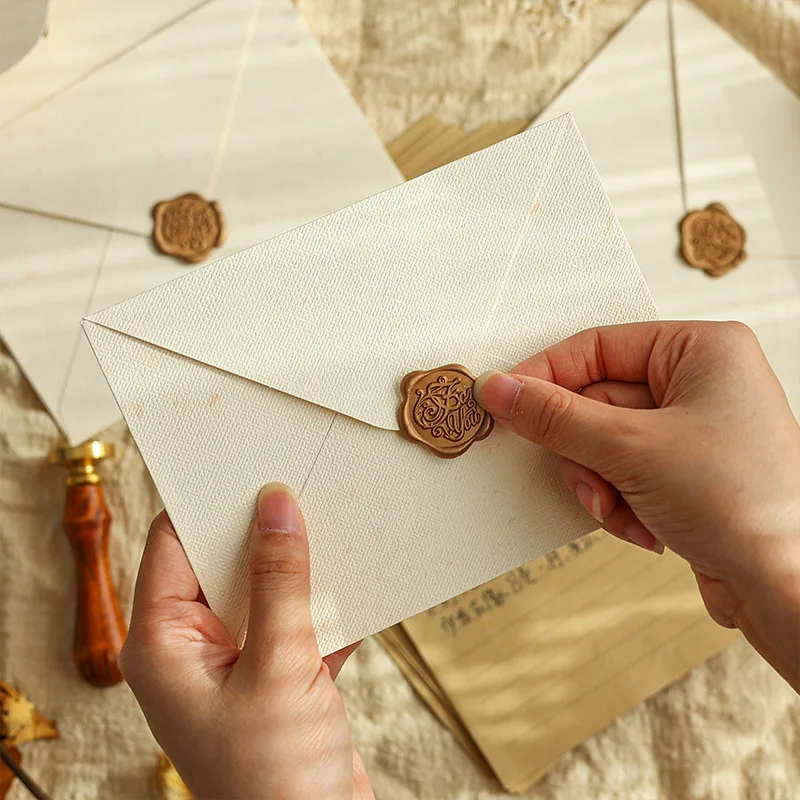 10pcs/lot 19X13cm Envelope for Letters Envelope for Wedding Invitation Hemp Weave Mailers Vintage Western Envelopes