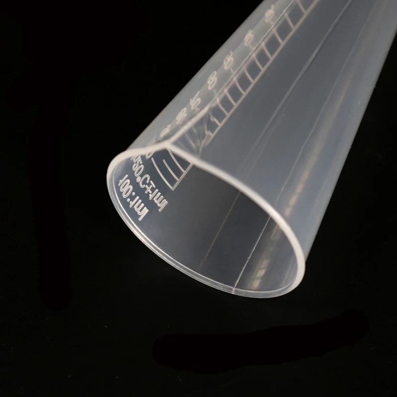 Cilindro graduato trasparente in plastica conica da 100 ml, strumento di misurazione per cucina da laboratorio, accessori per materiale didattico scolastico