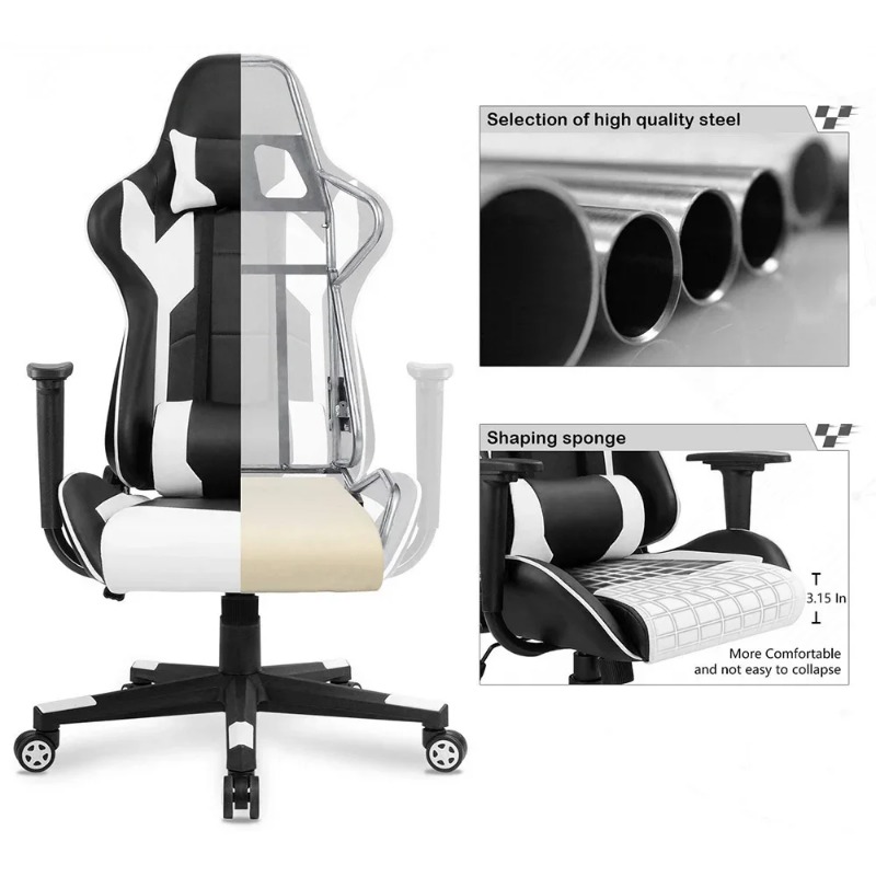 Gaming Gaming Chair Ergonomic Comfortable Leather Gaming Chair Reclining Lifting High Back Rotating Racing Gaming Chair