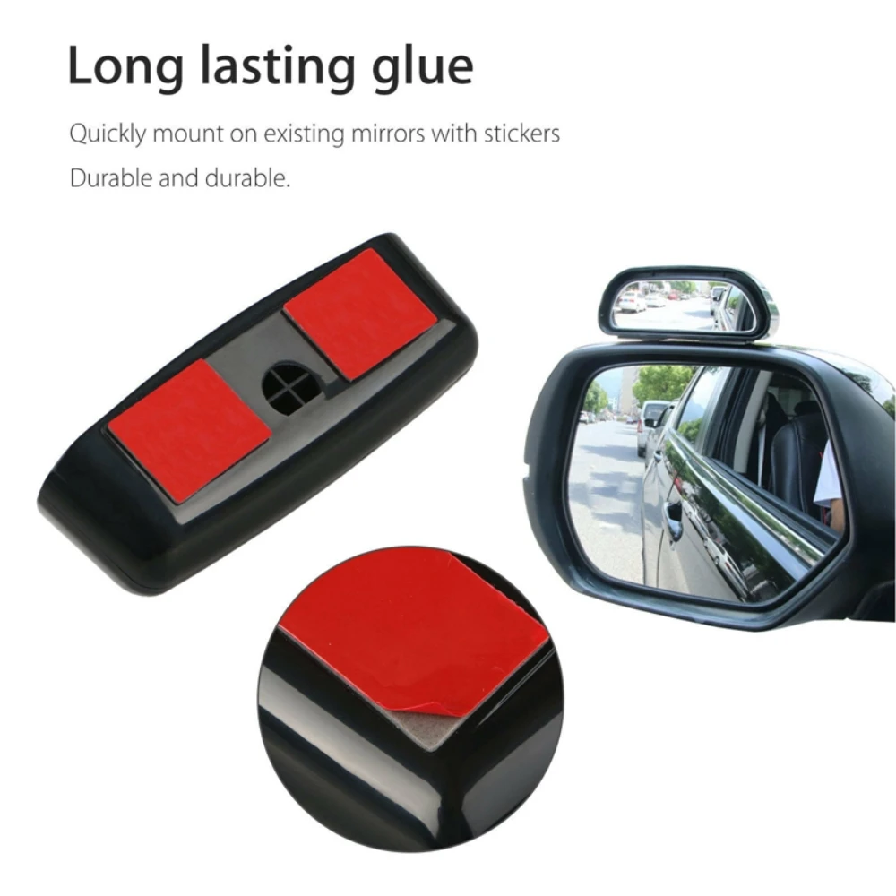 Espejo trasero lateral gran angular ajustable de 360 grados espejos convexos de punto ciego para espejo retrovisor auxiliar de estacionamiento inverso de coche