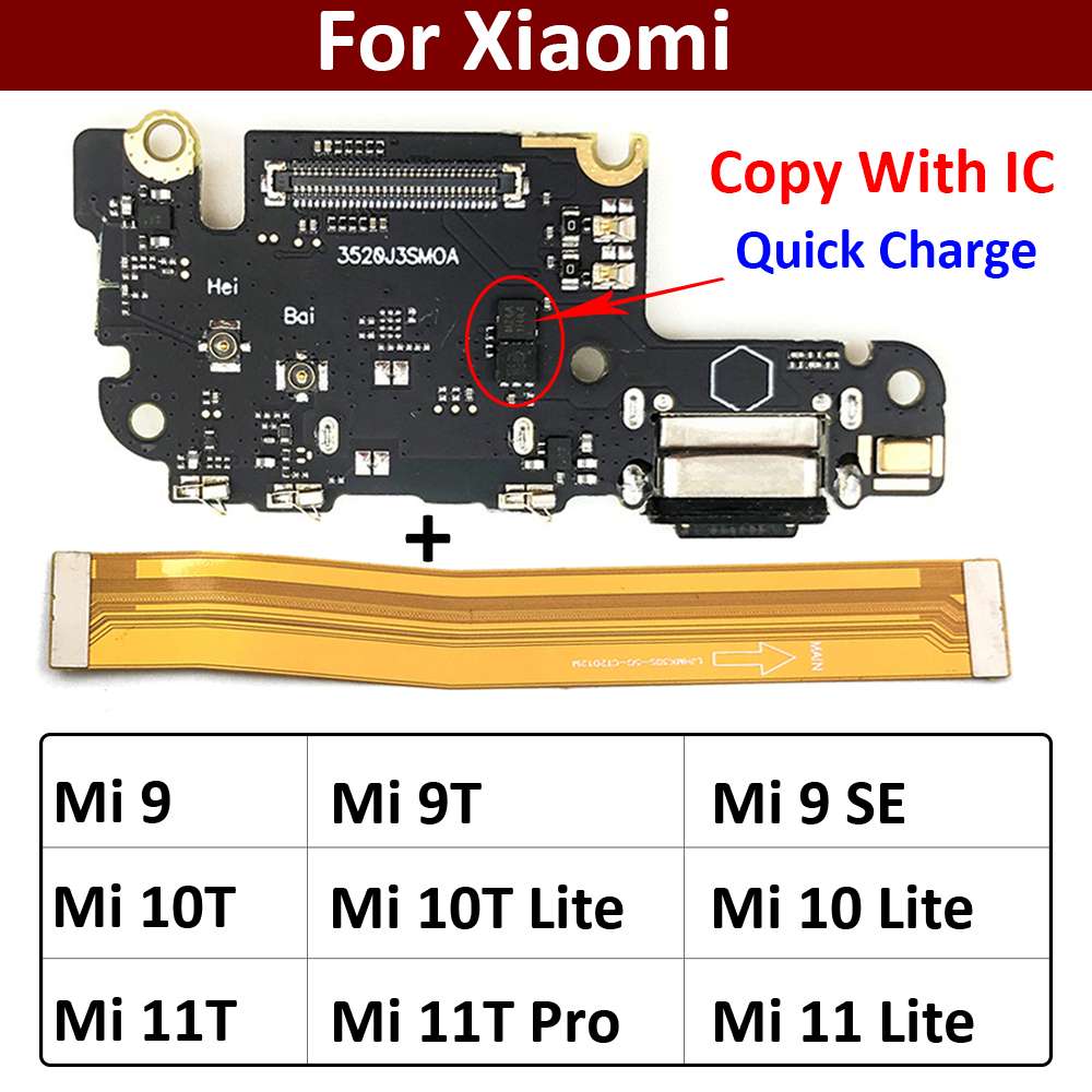 Neue USB Lade Port Jack Dock Connector Lade Board Wichtigsten Flex Kabel Für Xiaomi Mi 8 9 9T se 10 10T 11 11T Pro Lite 5G 9Se