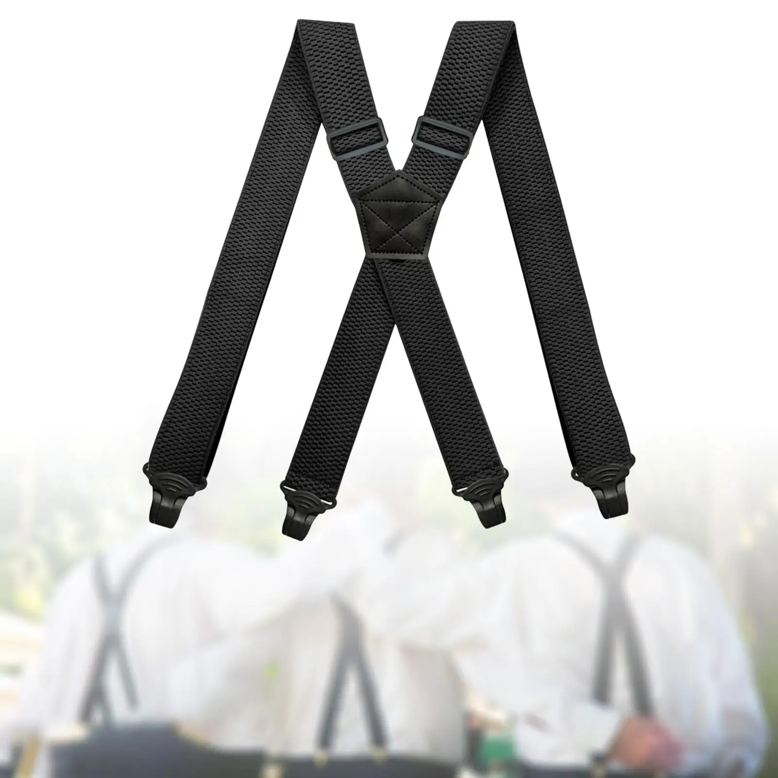 Tirantes elásticos informales para hombres y mujeres, correas elásticas para adultos, tipo x, resistente, 4 Clips