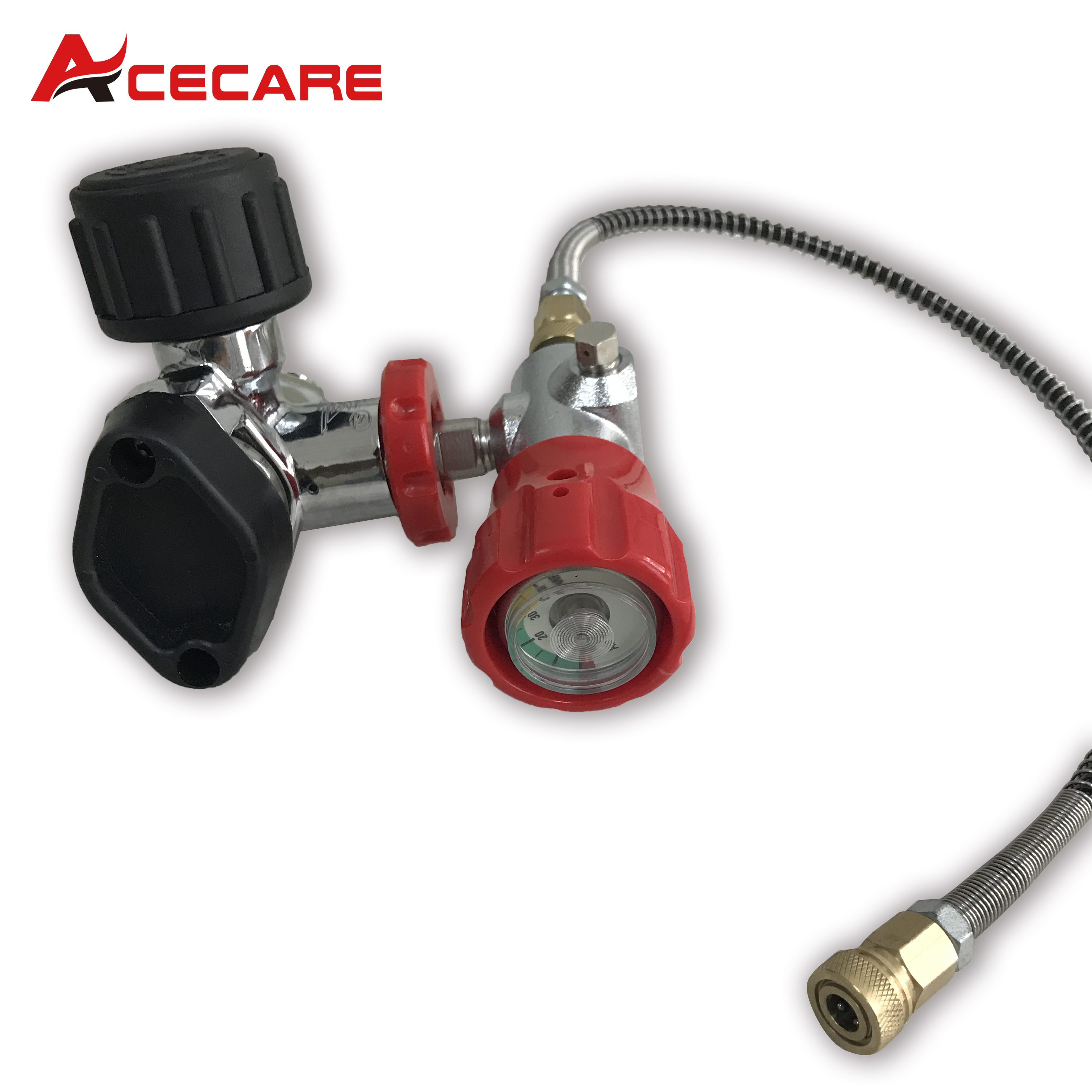 ACECARE-Válvula de alta presión 30Mpa, estación de limado, rosca M18 * 1,5, buceo