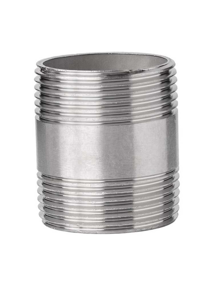 Comprimento 50/100/150/200/250/300mm 1/4 "3/8" 1/2 "3/4" -2 ”BSP Rosca Macho Longo Mamilo 304 Conector de encaixe de tubulação de aço inoxidável
