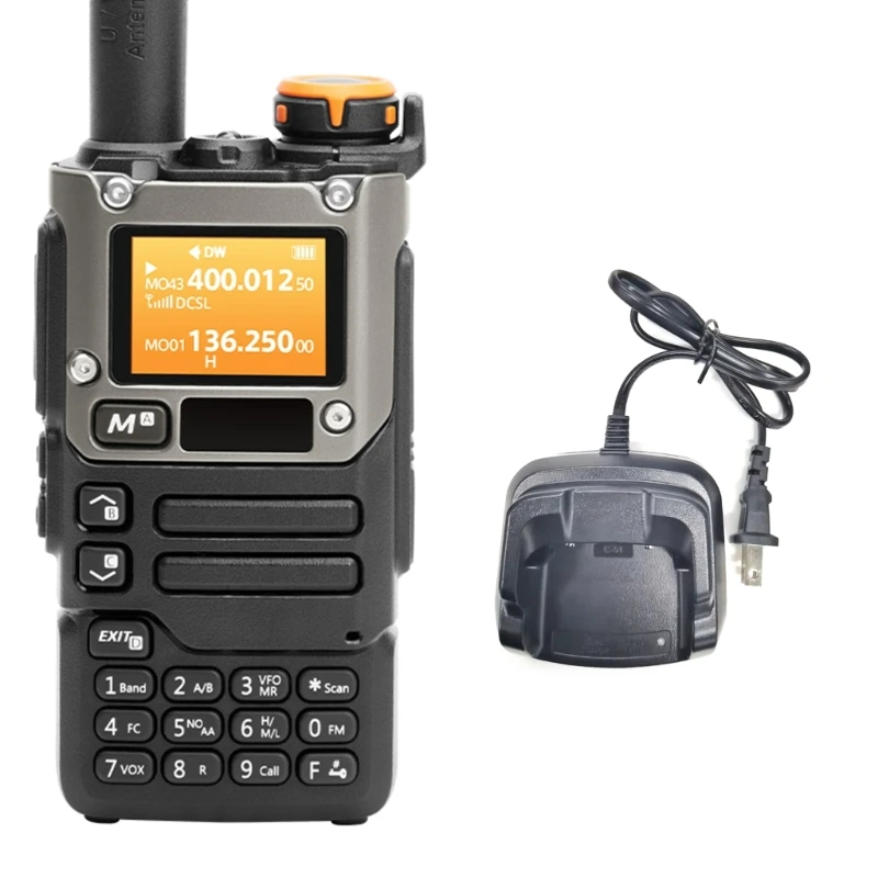 Walkie Talkie für Erwachsene UVK6 2-Wege-Funkgeräte 200-Kanal-Walkie-Talkie UHF-VHF-Handfunkgerät 5 W