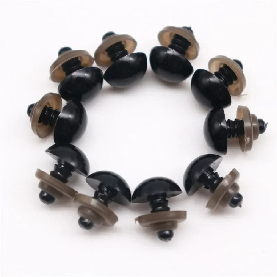 おもちゃ用のプラスチック製安全アイアイアイセット,さまざまなサイズのかぎ針編み,人形用の動物の目,8mm, 10mm, 12mm, 14mm