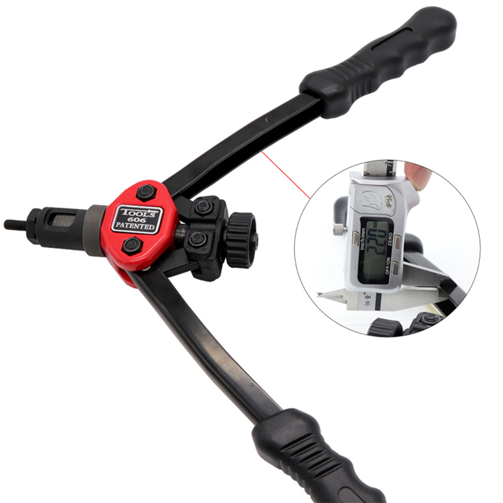 Manual Riveter Nut Tool M3-M12 Hand Blind Riveter Gun Rivet Nut Pull Cap Auto Set Rivet Nut head