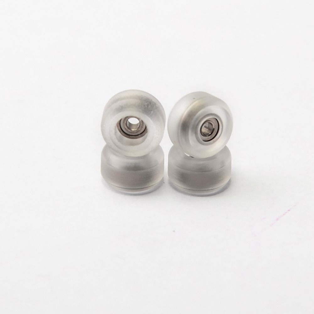 Roda de rolamento cnc de uretano, 4 unidades, para escala profissional pu + metal mini rodas de skate de dedo