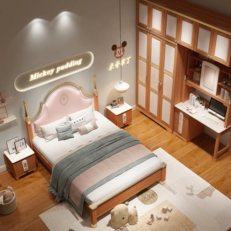 디자인 공주 럭셔리 어린이 침대 어린이 현대 소녀 퀸 로프트 어린이 침대 프레임 나무 Camas De Dormitorio 침실 가구