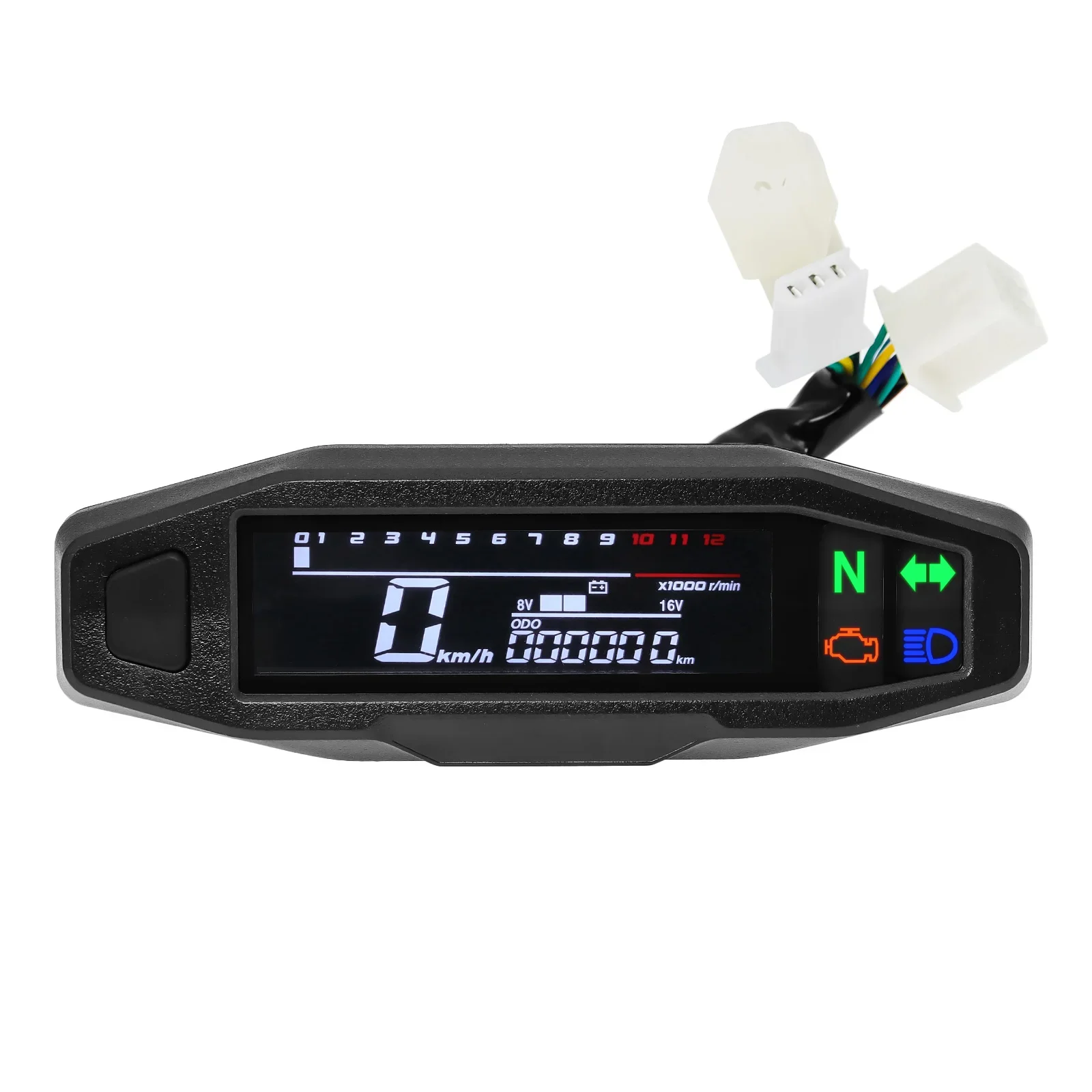 A New Universal Moto RPM Tachometer Speedometer Speed Gauge Tacho Meter Digital Odometer Instrument Sensor Set For Motorcycle
