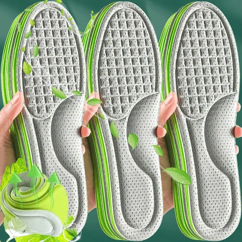 20PCS Soft Memory Foam Orthopedic Insoles Deodorizing Insole Shoes Sports Absorbs Sweat Breathable Antibacterial Shoe Accessory