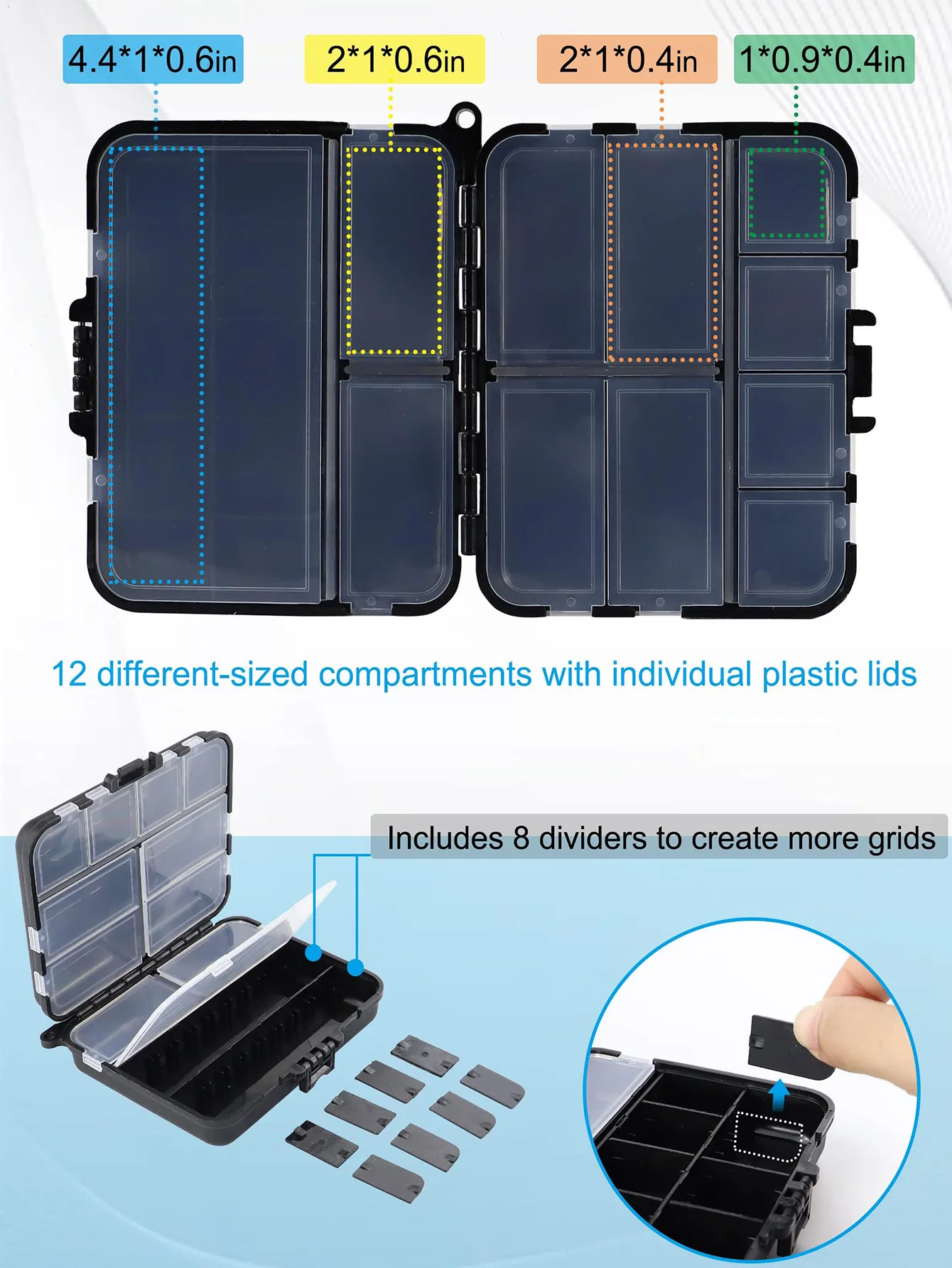 Small Tackle Box Organizer Mini Tackle Boxes Plastic Fishing Organizer Tackle Storage Containers Kayak Fly Boxes