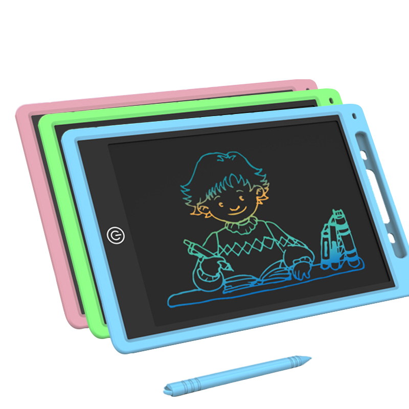 12 Tablet da scrittura incluso per bambini-tavolo da disegno riutilizzabile, schermo di protezione degli occhi, pulsante di blocco e cancellazione istantanea-regalo educativo
