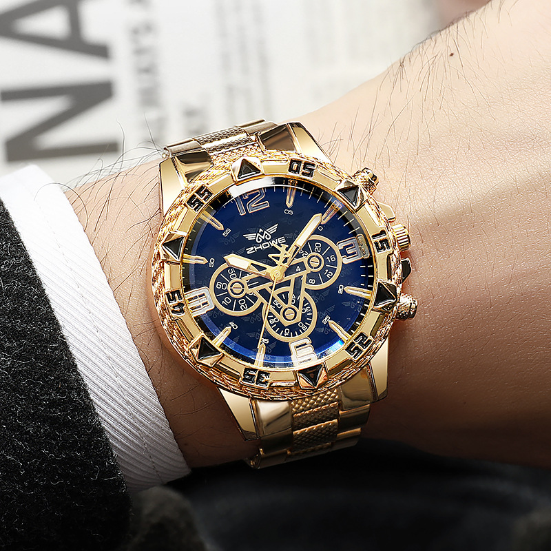 Reloj de cuarzo de negocios para hombre, pulsera de acero informal, a la moda, caja no incluida