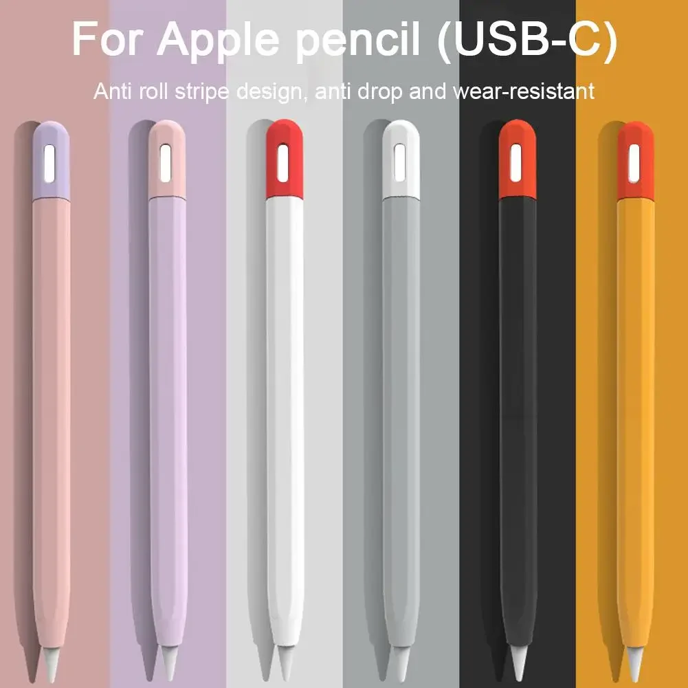 Funda de silicona para Apple Pencil 3 USB-C, funda protectora para iPad, lápiz táctil, soporte de agarre, funda para lápiz óptico portátil
