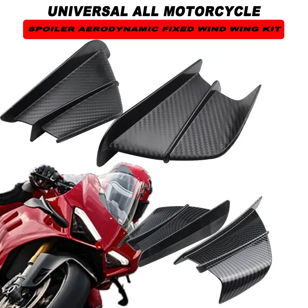 Winglet para motocicleta, spoiler lateral aerodinâmico para yamaha yzf r1 r6 r25 r7 r3 kawasaki ninja h2 h2r para bmw s1000rr abs